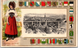 SUISSE - BERNE - Carte Souvenir Et Blasons Des Cantons  - Altri & Non Classificati