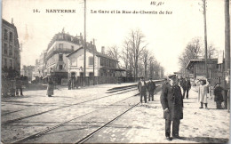 92 NANTERRE - La Gare Et La Rue Du Chemin De Fer  - Nanterre