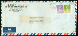 Br Hong Kong 1989 Airmail Cover (Yien Yieh Commercial Bank) > Denmark #bel-1057 - Brieven En Documenten