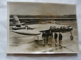 PHOTO ANCIENNE (13 X 18 Cm) : Scène Animée - AVION - RECORD DE VITESSE AMERICAIN - Farmingdale 1947 - Luftfahrt