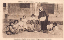 MYANMAR Burma - Distribution Of Rice And Soup To Orphan Girls - Publ. Sisters Of The Saint-Joseph  - Myanmar (Birma)