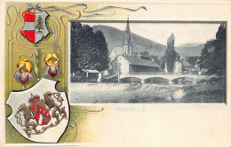 Thann - Eglise - Pont - Armoiries Gaufrées - Ed. Eduard Schlatter - Thann