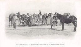 Maroc - OUJDA - Manoeuvres D'artillerie Des Troupes Du Sultan Du Maroc - Other & Unclassified