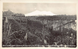 New Zealand - Makatote Railway Viaduct - Showing Mount Ruapehu - N.I.M.T. Railway - Publ. W. Beattie & Co.  - Nueva Zelanda