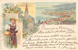 MONTREUX (VD) Litho - Vue Générale - Costume - Ed. Künzli 380 - Montreux