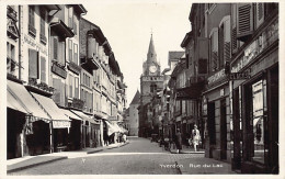 YVERDON (VD) Rue Du Lac - Café Du Commerce - Magasin Populaire - Ed. A. Deriaz 5542 - Yverdon-les-Bains 