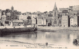 Guernsey - ST. PETER PORT - Town, Church And The Quay - Publ. Levy L.L. 17 - Guernsey