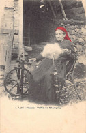 Vallée De Champéry (VS) Fileuse - Foulard Rouge - Ed. J.J. Jullien 206 - Autres & Non Classés