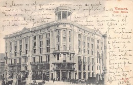 Poland - WARSZAWA - Hotel Bristol - Nakl. H. W. W. - Pologne