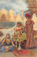 Egypt - Arab Girls Drinking Coffee And Smoking Hookah - Publ. The Cairo Postcard Trust 638 - Otros & Sin Clasificación