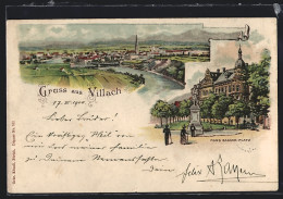 Lithographie Villach, Teilansicht, Hans Gasser-Platz  - Sonstige & Ohne Zuordnung