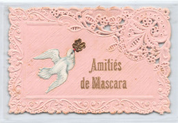 Algérie - MASCARA - Amitiés De... - Carte Fantaisie ROSE - Ed. Inconnu  - Other & Unclassified