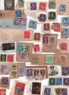 VARIOUS NORTHERN AND SOUTHERN IRELAND POSTMARKS ON CUT OFF STAMPS - Poststempel