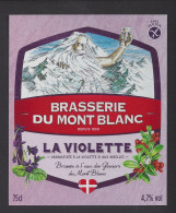 Etiquette De Bière à La Violette  -  Brasserie Du Mont Blanc à La Motte Servolex   (73) - Beer