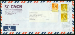 Br Hong Kong 1990 Airmail Cover (Chinese Church Research Center) > Denmark #bel-1058 - Cartas & Documentos
