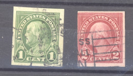 USA  :  Yv  228a-29a  (o)   Non Dentelés - Used Stamps