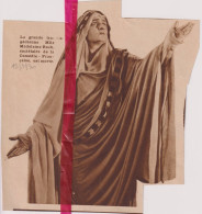 Mort La Grande Tragédienne Mlle Madeleine Roch - Orig. Knipsel Coupure Tijdschrift Magazine - 1930 - Sin Clasificación