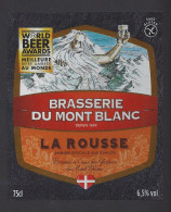 Etiquette De Bière Rousse Aux 3 Malts  -  Brasserie Du Mont Blanc à La Motte Servolex   (73) - Cerveza