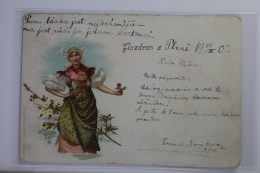 AK Pilsen Künstlerkarte 1900 Gebraucht #PI969 - Tchéquie