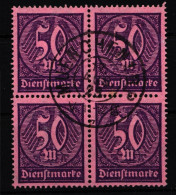 Deutsches Reich Dienstmarken 73 Gestempelt 4er Block, Geprüft Infla BPP #HJ752 - Officials