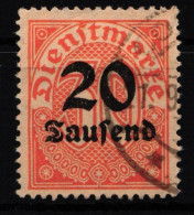 Deutsches Reich Dienstmarken 90 Gestempelt Geprüft Infla BPP #HJ777 - Dienstmarken