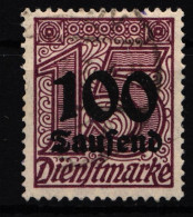 Deutsches Reich Dienstmarken 92 Gestempelt Geprüft Infla BPP #HJ800 - Servizio