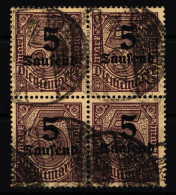 Deutsches Reich Dienstmarken 89 Gestempelt 4er Block, Geprüft Infla BPP #HJ771 - Officials