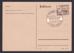 Deutsches Reich Postkarte München SST Hauptstadt D. Bewegung Ungelaufen - Storia Postale