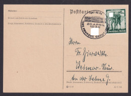 Ostmark Österreich Wien Weimar Thüringen Deutsches Reich Postkarte SSTGeburtstag - Brieven En Documenten