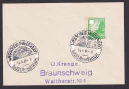 Wegscheid Niederbayern Braunschweig Deutsches Reich Brief SSt Kauft Ostmark - Storia Postale