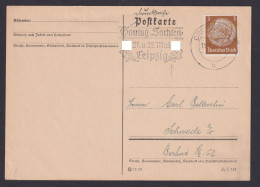 Dresden 25 Schwerdt Deutsches Reich Postkarte Selt. SSt Gautag Sachsen - Brieven En Documenten