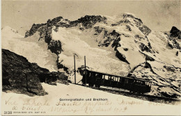 2429   Valais -  TRAIN - GORNERGRATBAHN  UND  BREITHORN  Circulée En 1903 - Autres & Non Classés