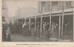 FOUGERES - Grève 25 JANVIER 1914 - Les Soupes Communistes - CPA Bon Etat (voir Scan) - Fougeres