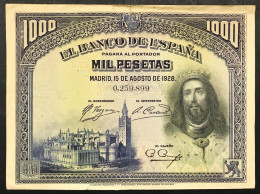 Spagna Espana Espagne 1000 Pesetas 1928 KM#78 LOTTO 690 - 500 Pesetas