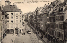 38569-ZE-67-STRASSBURG-Alter Fischmarkt-------------tramway-commerces-affranchissement Allemand - Strasbourg