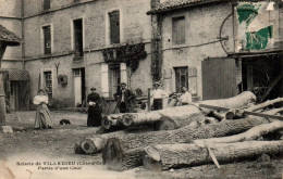 N°2598 W -cpa Villedieu -partie D'une Cour- Scierie- - Andere & Zonder Classificatie