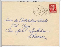 Cachet Convoyeur Ligne "Aisy A Laroche 1959" Ind=3, Marianne De Muller Sur Lettre - Paiement Par MANGOPAY Uniquement - Bahnpost