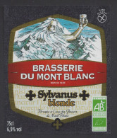 Etiquette De Bière Blonde  -  Sylvanus  -  Brasserie Du Mont Blanc à La Motte Servolex   (73) - Beer