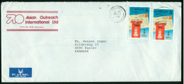 Br Hong Kong 1991 Cover (Asian Outreach International) > Denmark #bel-1060 - Briefe U. Dokumente