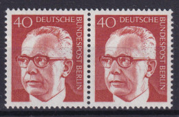 Berlin 364 Waagerechtes Paar Dr. Gustav Heinemann 40 Pf Postfrisch - Autres & Non Classés