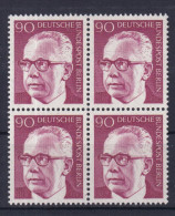 Berlin 368 4er Block Dr. Gustav Heinemann 90 Pf Postfrisch - Sonstige & Ohne Zuordnung