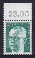 Berlin 430 Mit Oberrand Dr. Gustav Heinemann 140 Pf Postfrisch - Sonstige & Ohne Zuordnung