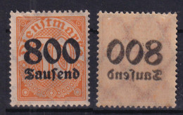 Dt. Reich Dienst D 95 Einzelmarke 800 Tsd (M) Postfrisch Mit Abklatsch - Dienstmarken