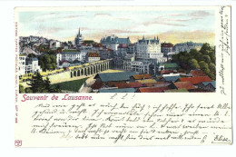 32562 - Souvenir De Lausanne + Timbre UPU Circulée 1900 Litho - Lausanne