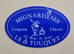Autocollant Vintage Le Touquet - Mignardises - Crêperie Glacier - Aufkleber