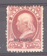 USA  -  Service  :  Yv  77  (*)  Specimen - Servizio