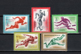 USSR Russia 1980 Olympic Games Moscow, Athletics Set Of 5 MNH - Sommer 1980: Moskau