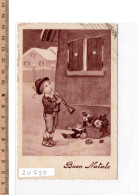 20535 BUON NATALE BIMBO PIFFERO CESTO GIOCATTOLI PINOCCHIO QUADRIFOGLIO 1941 - Otros & Sin Clasificación