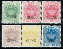 Guiné, 1885, # 19/23, Reprints, MNG - Guinea Portoghese