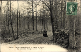 CPA Montmorency Val D'Oise, Foret, Ein Gefährlicher Weg - Other & Unclassified